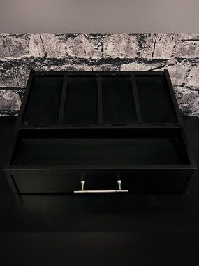 Jewelry Organizer Box with Display Lid & Drawer